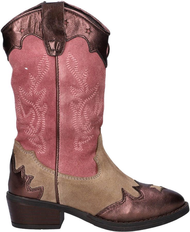 Nelson Kids western suède laarzen oudroze