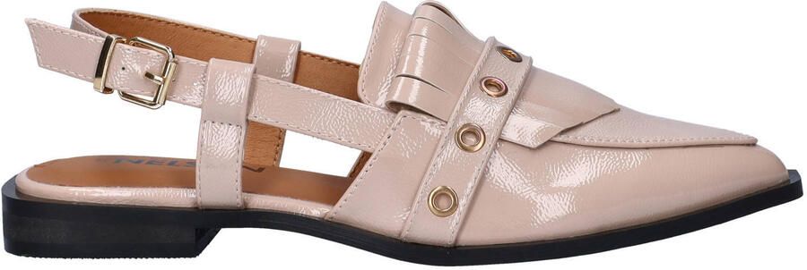 Nelson lak slingback loafers taupe