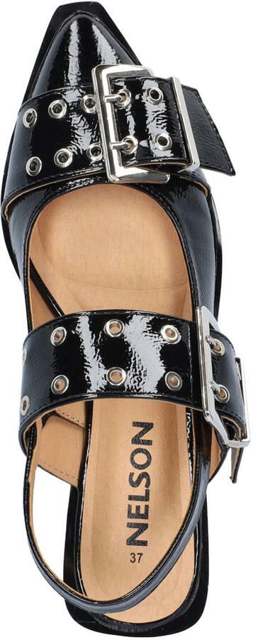 Nelson lak slingback loafers zwart - Foto 2