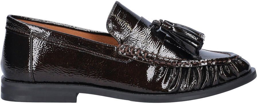 Nelson lakleren loafers bruin