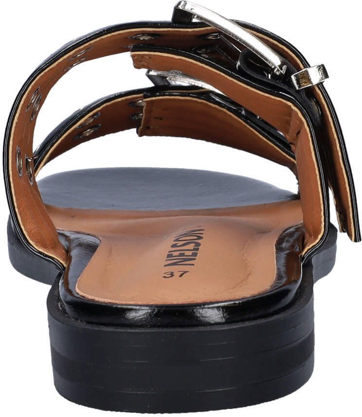 Nelson lakleren slippers zwart - Foto 2