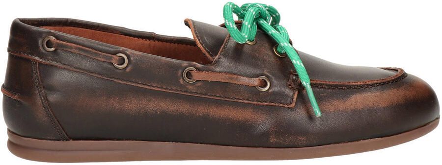 Nelson leren bootschoenen bruin
