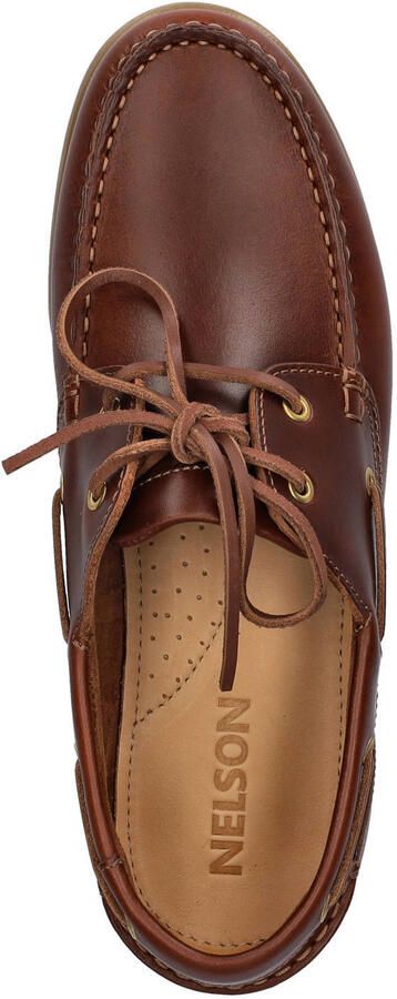 Nelson leren bootschoenen cognac - Foto 3