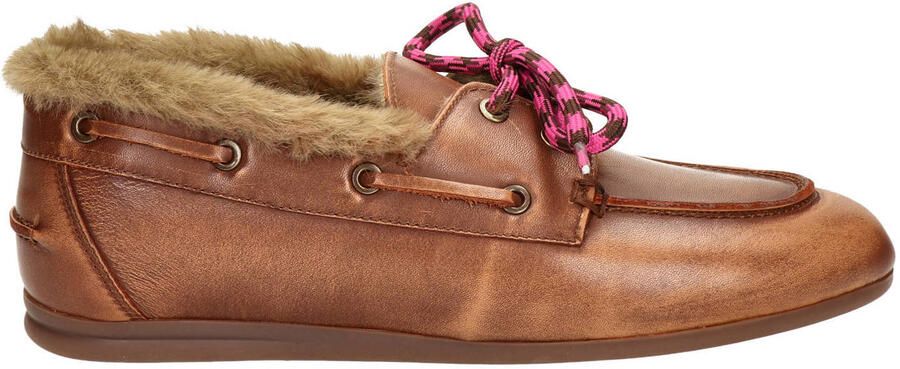 Nelson leren bootschoenen cognac