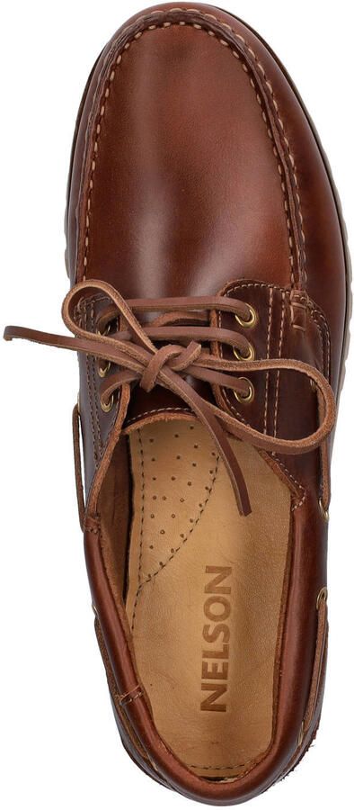 Nelson leren bootschoenen met profielzool cognac - Foto 2