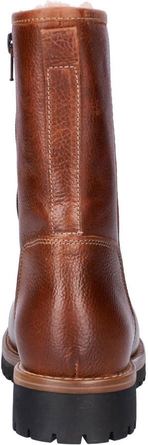 Nelson leren enkelboots met profielzool cognac - Foto 3