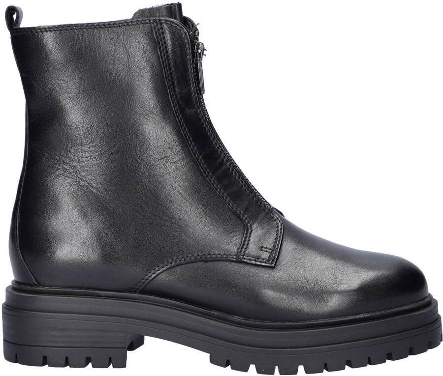 Nelson leren enkellaarzen zwart