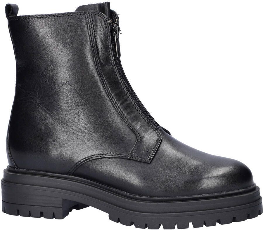 Nelson leren enkellaarzen zwart