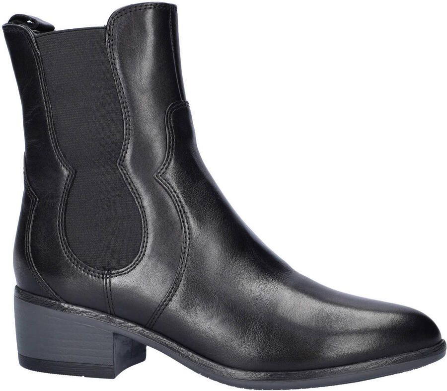 Nelson leren enkellaarzen zwart