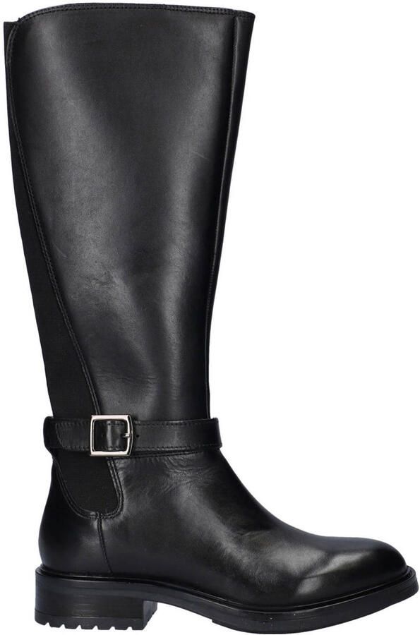 Nelson leren hoge laarzen zwart