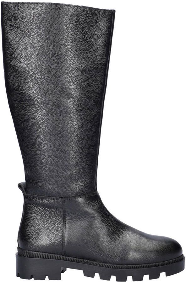 Nelson leren hoge laarzen zwart