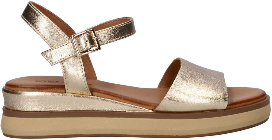 Nelson leren sandalen goud