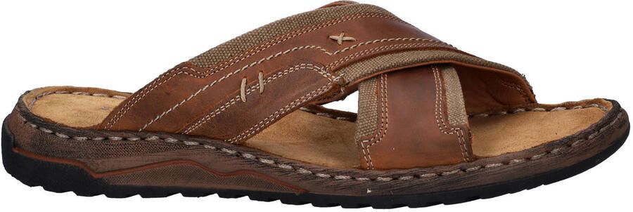 Nelson leren slippers bruin - Foto 3