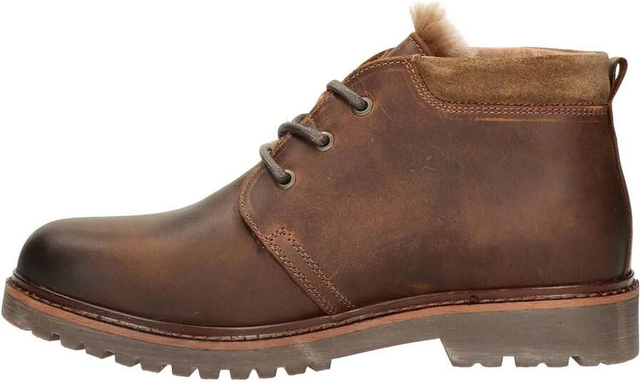Nelson leren veterboots met profielzool cognac - Foto 2