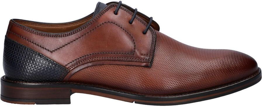 Nelson leren veterschoenen cognac