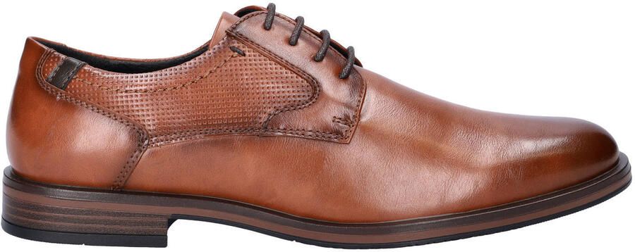 Nelson leren veterschoenen cognac