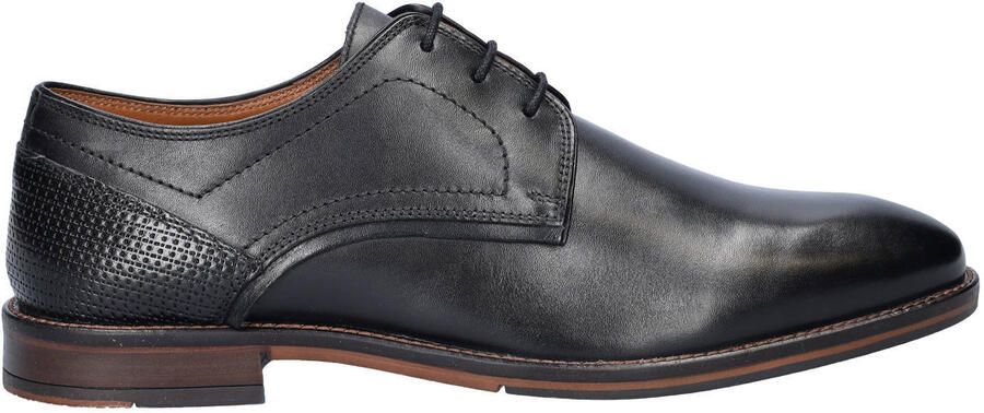 Nelson leren veterschoenen zwart