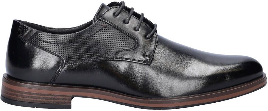 Nelson leren veterschoenen zwart