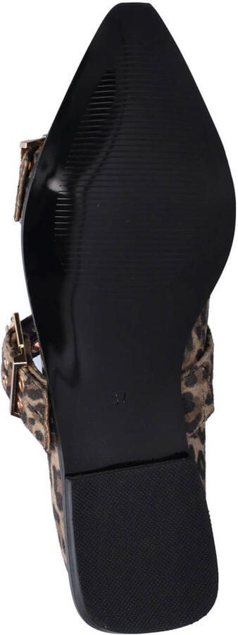 Nelson loafers met panterprint beige zwart - Foto 2