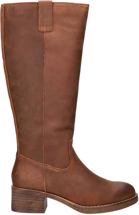 Nelson nubuck hoge laarzen cognac