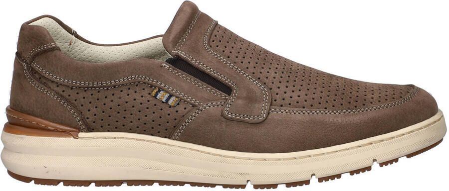 Nelson nubuck instappers taupe