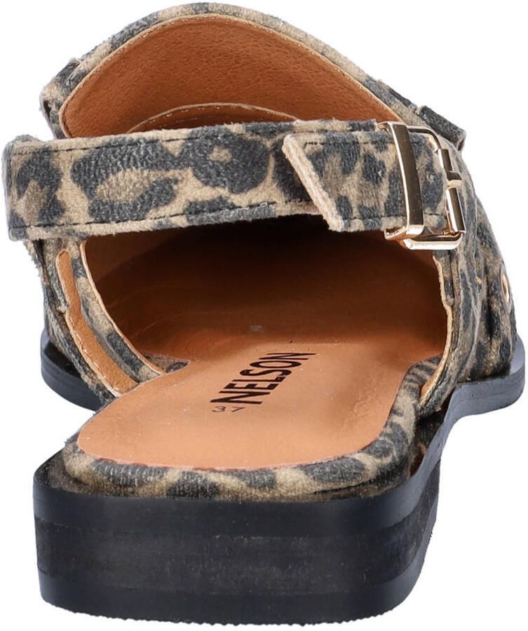 Nelson slingback loafers met panterprint beige zwart - Foto 2