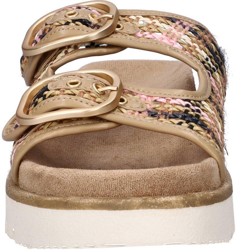 Nelson slippers met gehaakt beige roze - Foto 2