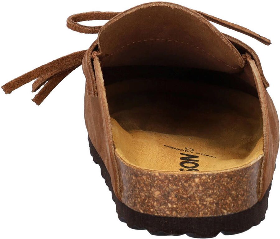 Nelson suède clogs met franjes cognac - Foto 2