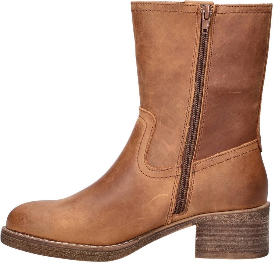 Nelson suède enkelboots met blokhak cognac - Foto 5