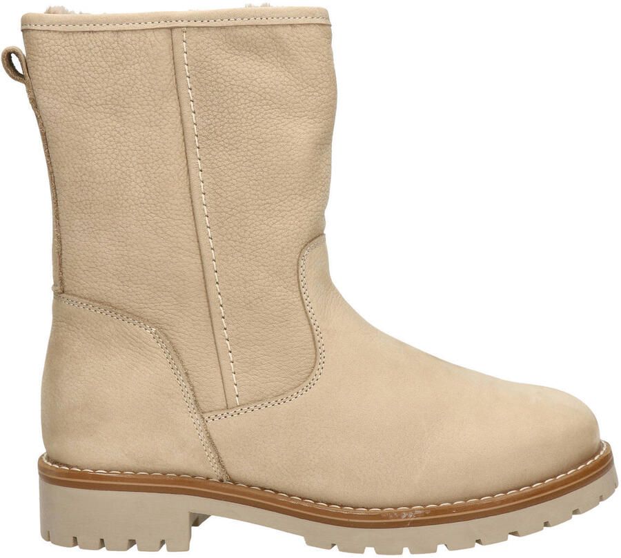 Nelson suède enkelboots met profielzool ecru