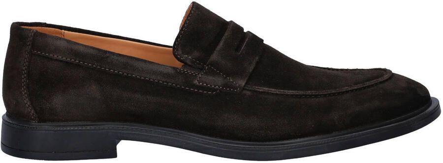 Nelson suède loafers donkerbruin