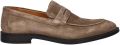 Nelson suède loafers taupe - Bruin