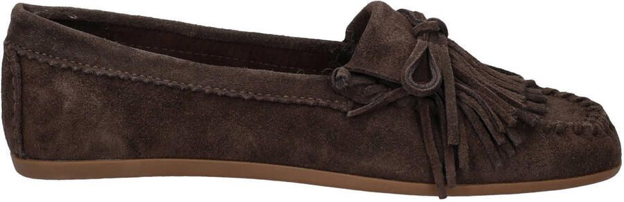 Nelson suede mocassins bruin