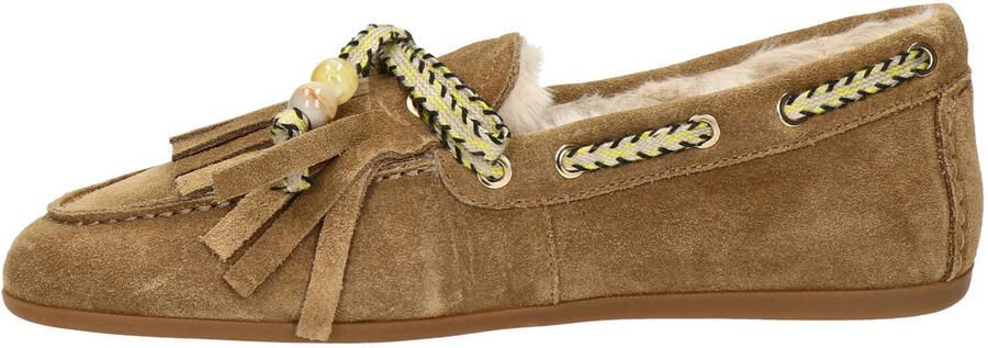 Nelson suède mocassins met franjes taupe - Foto 2