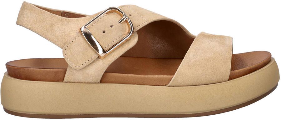 Nelson suède sandalen beige