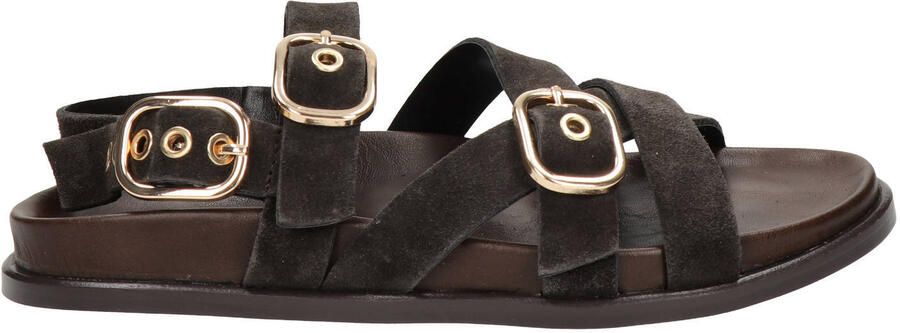 Nelson suède sandalen bruin