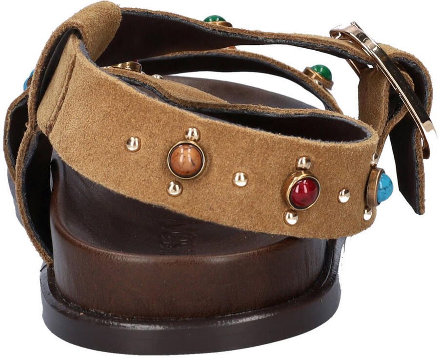 Nelson suède sandalen met studs bruin - Foto 2