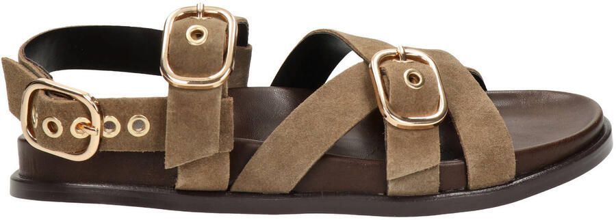 Nelson suède sandalen taupe