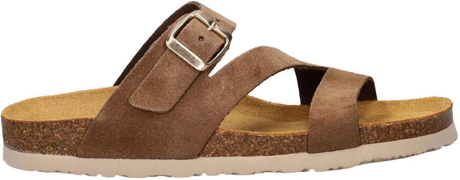 Nelson suède slippers bruin