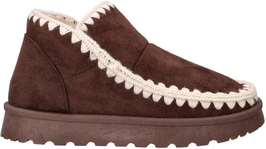 Nelson suèdine pantoffels bruin