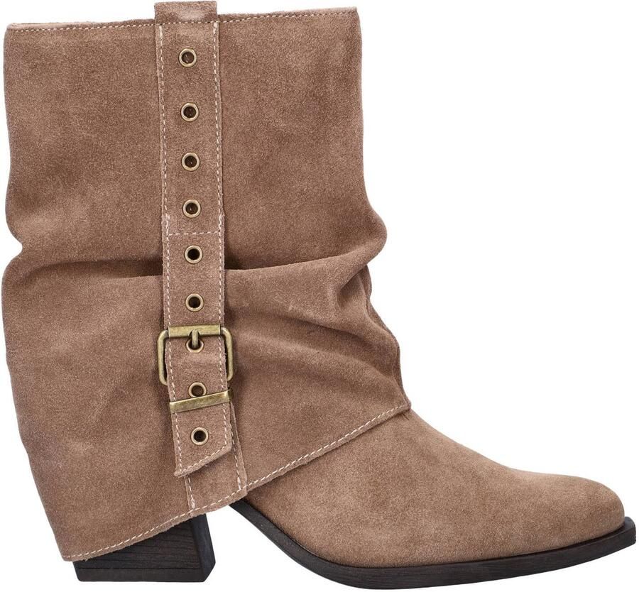 Nelson western suède cowboylaarzen taupe
