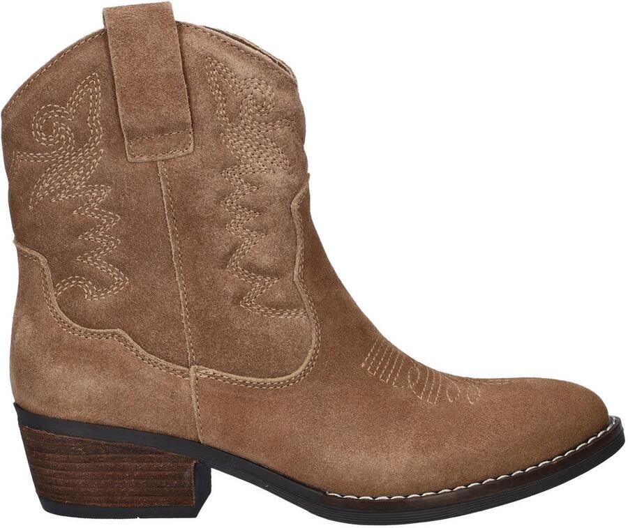 Nelson western suède cowboylaarzen taupe