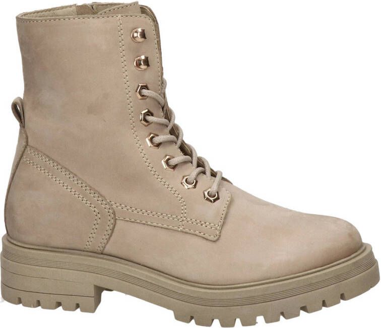 Nelson nubuck veterboots beige