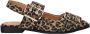 Nelson slingback loafers met panterprint bruin - Thumbnail 1