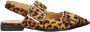 Nelson slingback loafers met panterprint cognac zwart - Thumbnail 1
