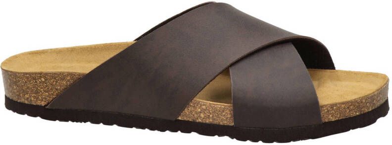 Nelson heren slipper Bruin