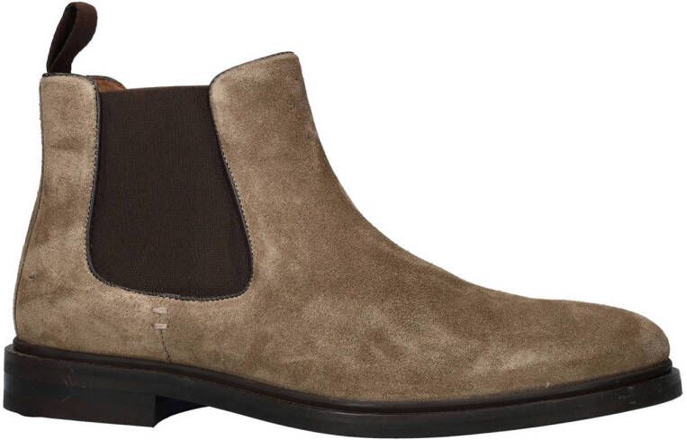 Nelson Sigla suède chelsea boots taupe