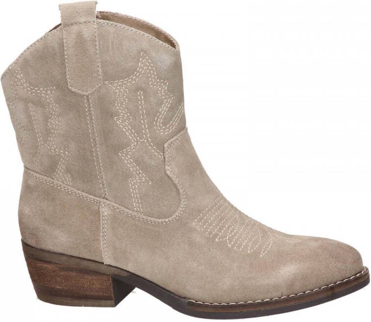 Nelson suède cowboylaarzen beige