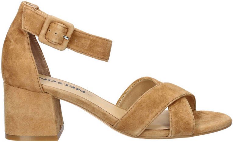 Nelson suède sandalettes cognac