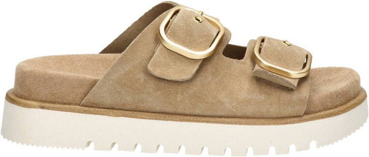 Nelson suède slippers beige